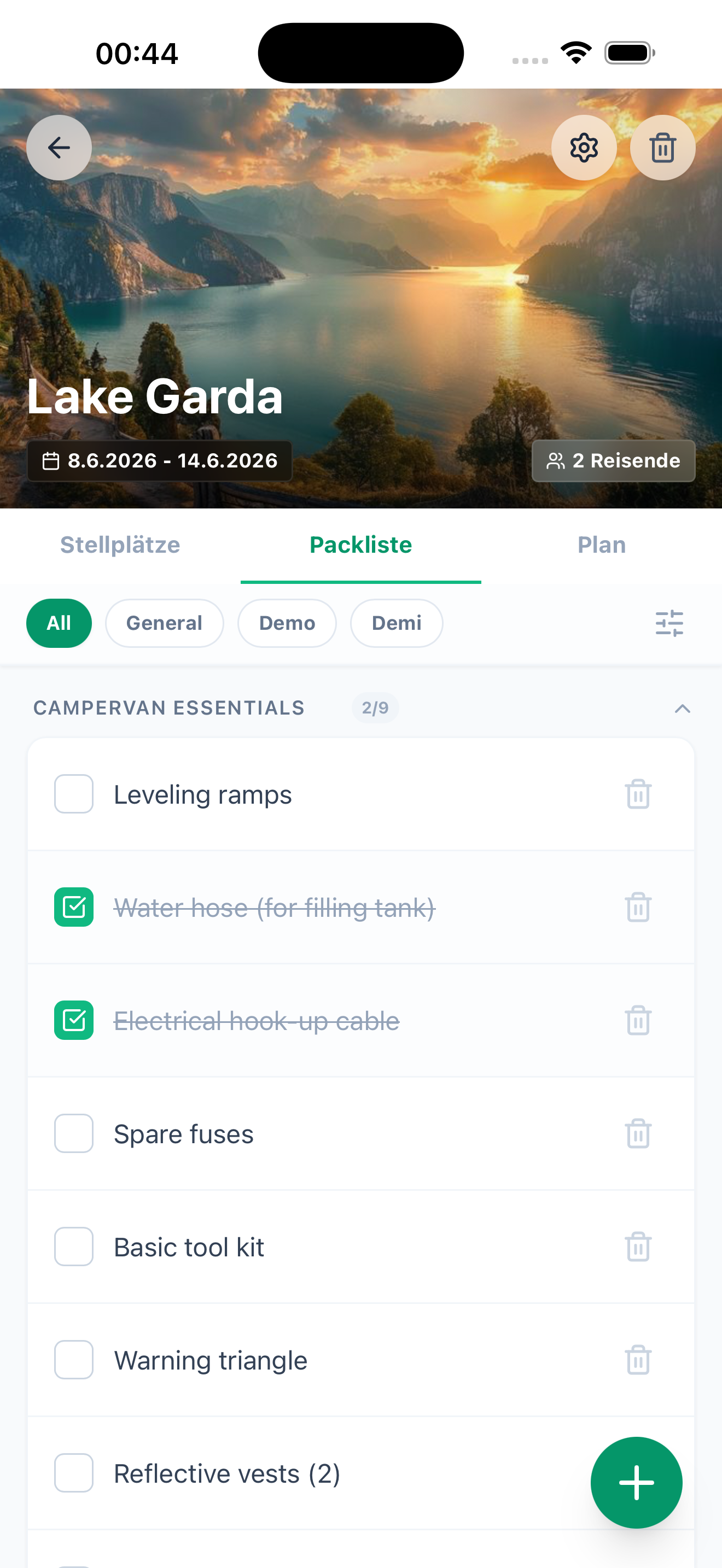 Packing List Interface