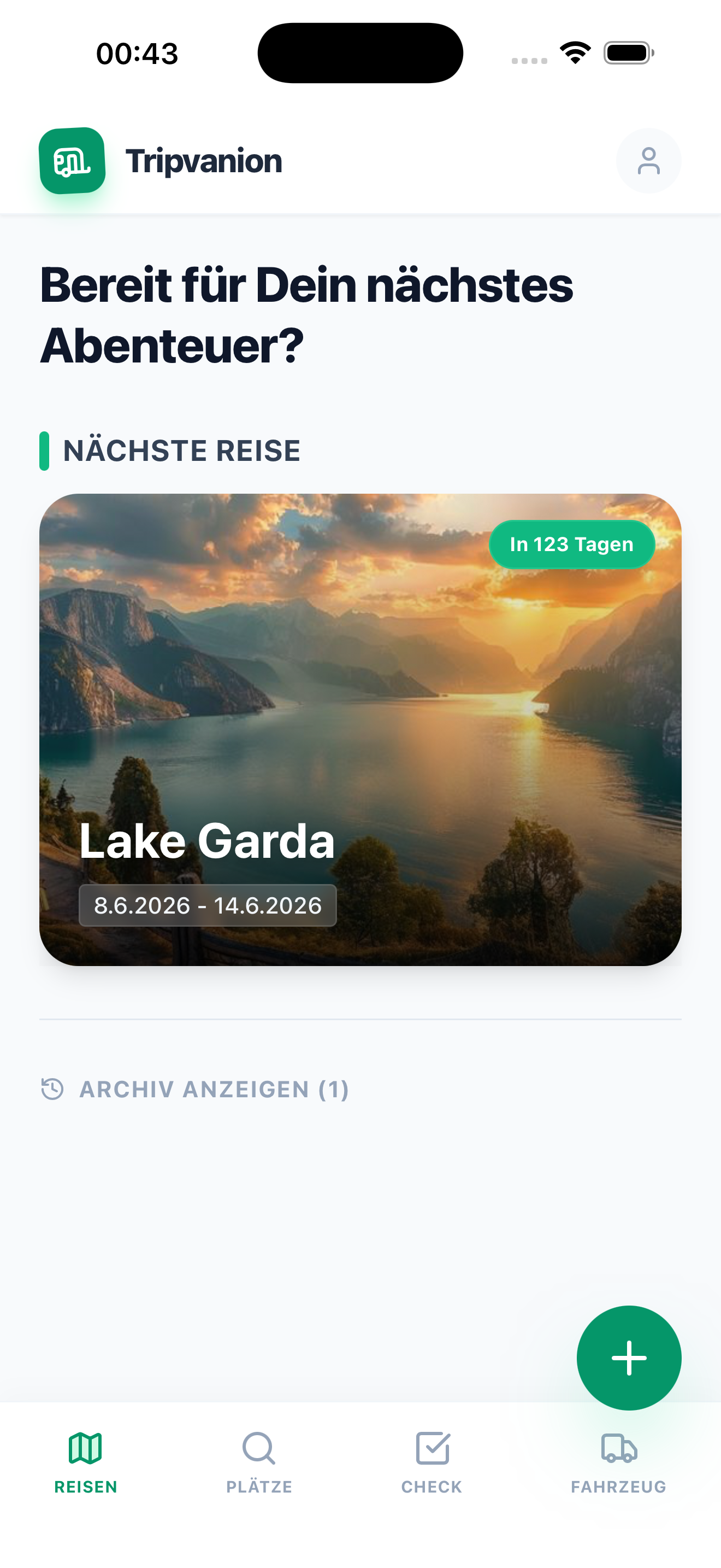 Tripvanion App Screen